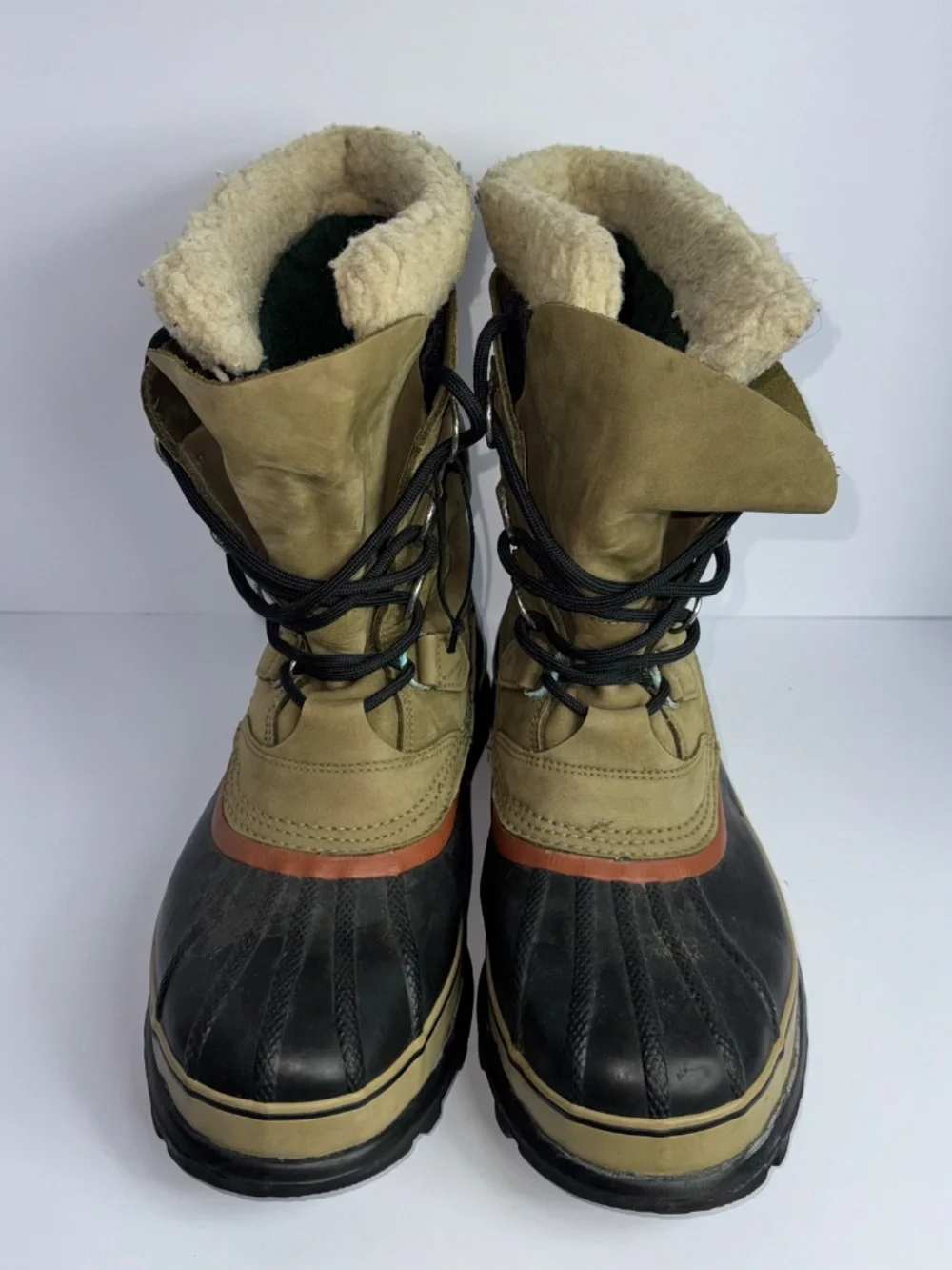 Sorel Caribou Wool Insulated Leather Boots Mens Size 11